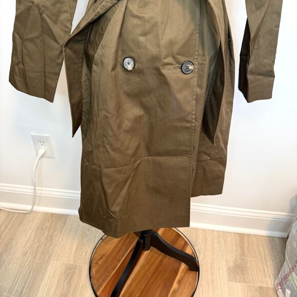 Everlane The Trench Coat In Beech Green Size XS New - Picture 7 of 16